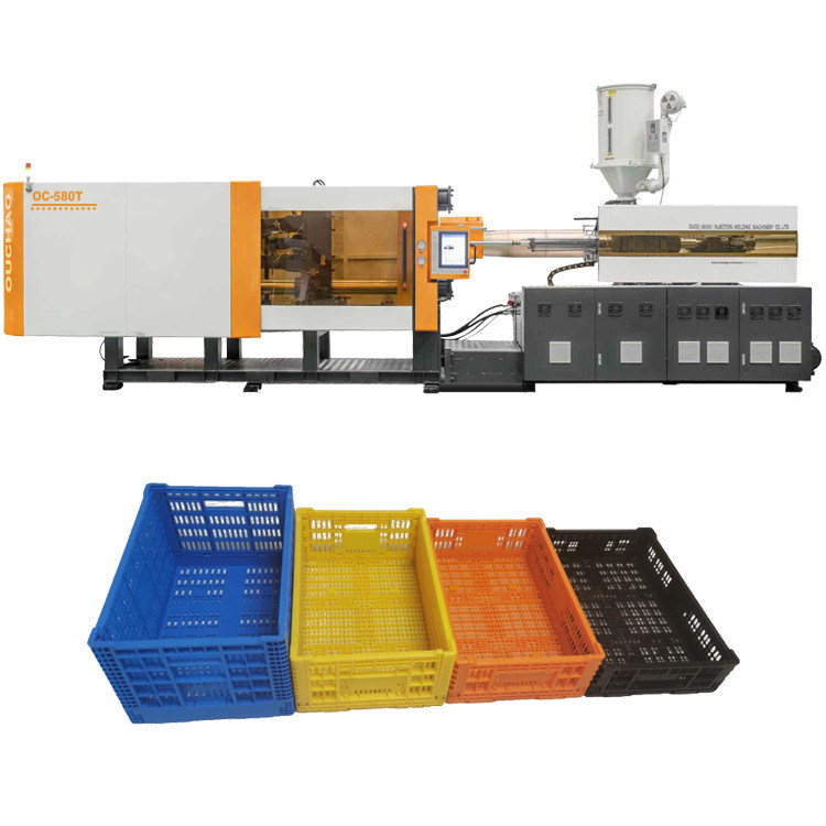 OC-580T Injection Molding Machine Crate Making Type For Foldable Fresh Food Basket